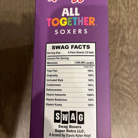 Kellogg's All Together Men's Funny Cereal Socks 6 pairs Size 9-12 New In Box - Picture 4 of 4